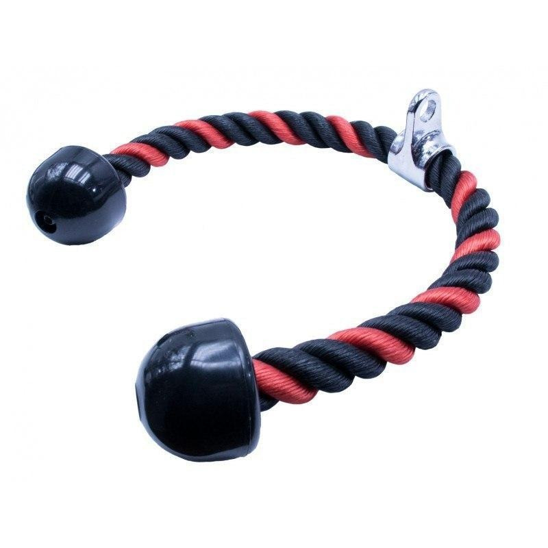 Канат для трицепса з подвійним хватом Triceps Rope Power System PS-4041_Black, Black/Red