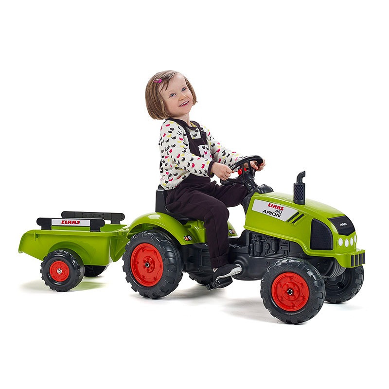 Дитячий трактор на педалях Falk 2041C CLAAS ARION з причепом
