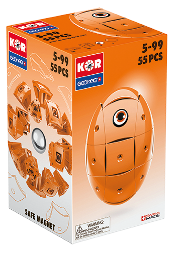 Geomag KOR Pantone Orange | Магнітний конструктор Геомаг Кор помаранчевий PF.800.671.00