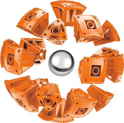 Geomag KOR Pantone Orange | Магнітний конструктор Геомаг Кор помаранчевий PF.800.671.00