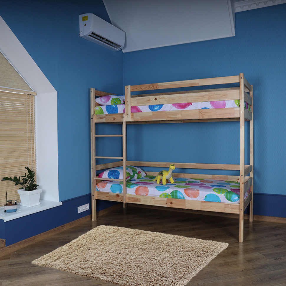 Двоярусне ліжко SportBaby babyson 3 лакове 80x190см