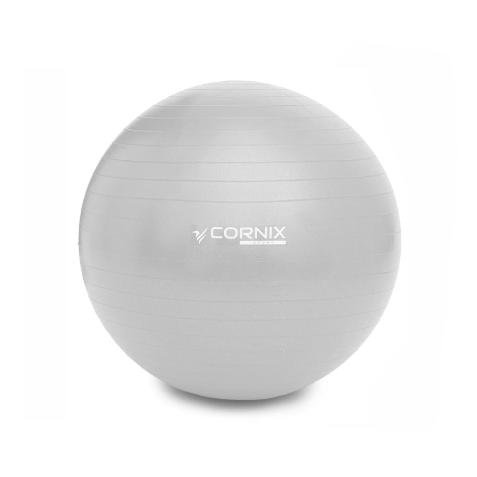 М'яч для фітнесу Anti-Burst Cornix XR-0359 срібний 55 см