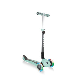 Детский самокат 3-х колесный GO UP SPORTY GLOBBER 452-706-4 мятно-фисташковый, светящиеся колеса до 20/50кг