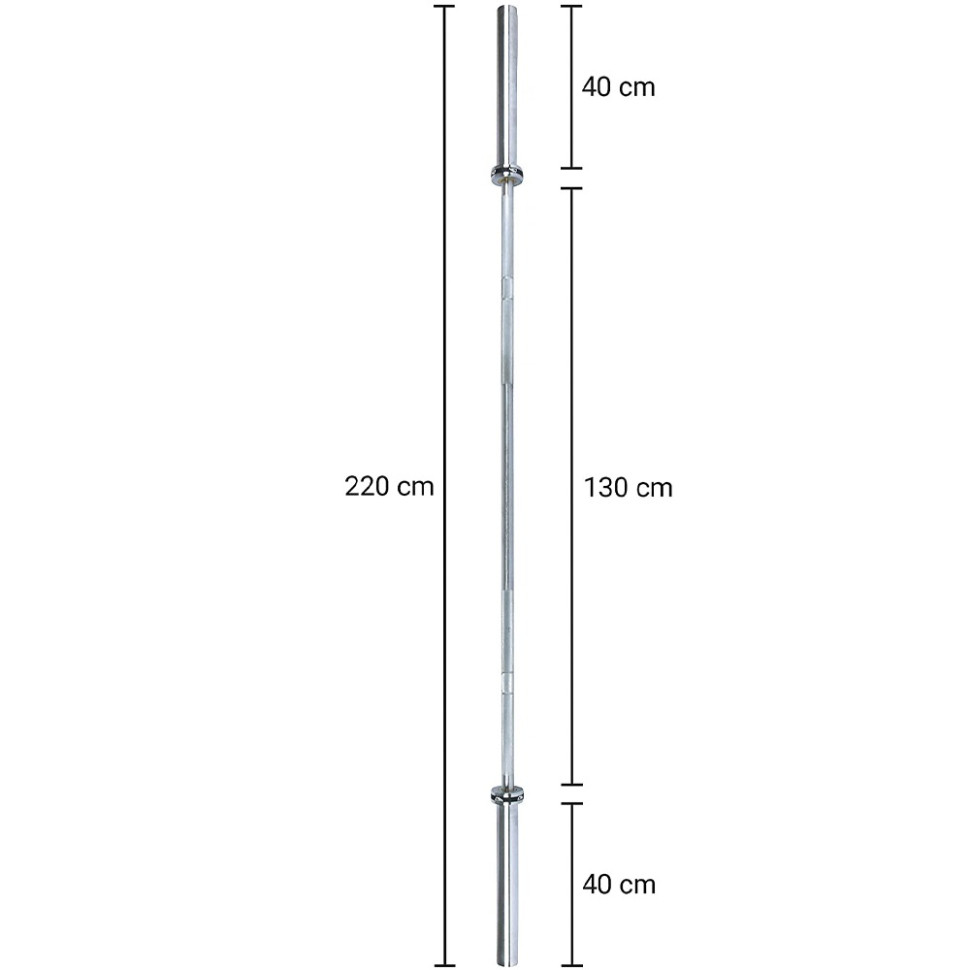 Гриф для штанги олімпійський Newt TI-8072, 2,2 м, d-50 мм, 15 кг