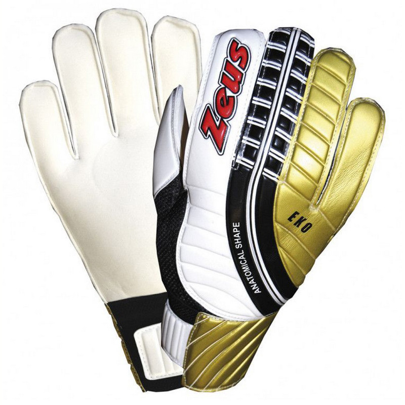 Перчатки вратарские GUANTO EKO BIANCO Zeus Z00735-6 черный, белый, золотой, красный