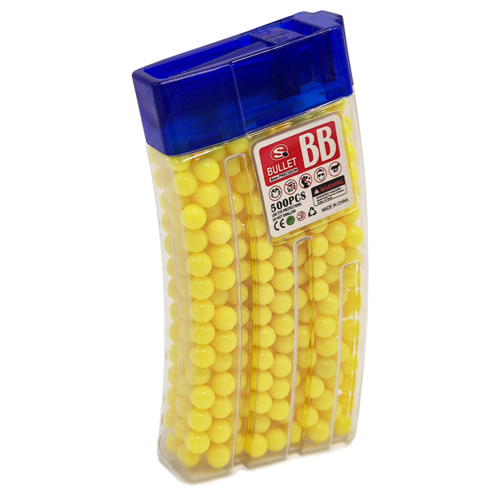 Пульки для детского оружия Bambi TD2023133(Yellow) пластик 6 мм, 500 шт