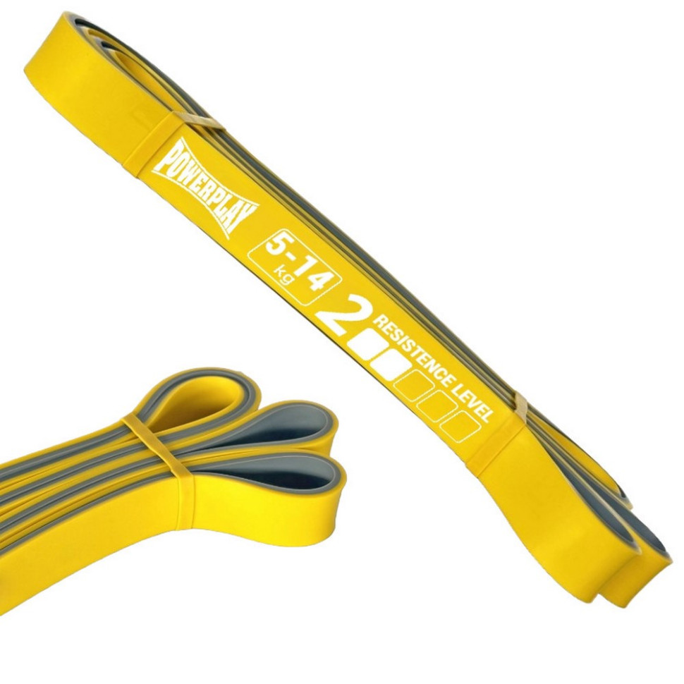 Еспандер-петля (гумка для фітнесу і кроссфіту) 4116 Double Colors PowerPlay PP_4116_Yellow_(5-14 kg) 5-14 кг