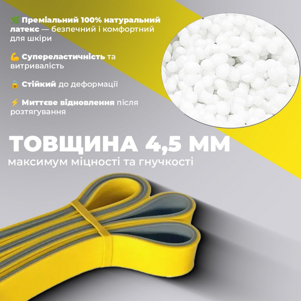 Еспандер-петля (гумка для фітнесу і кроссфіту) 4116 Double Colors PowerPlay PP_4116_Yellow_(5-14 kg) 5-14 кг