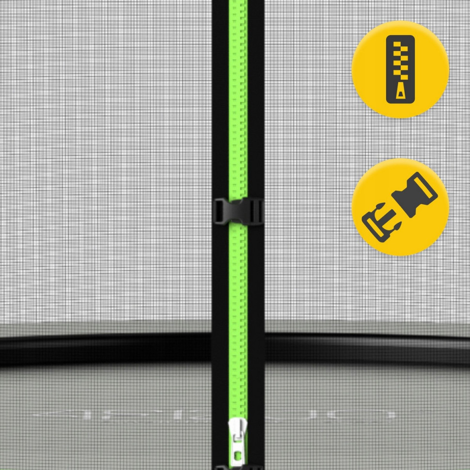 Батут з внутрішньою сіткою PRO 4FIZJO P-5907739319241 Black/Green 16FT 496 см