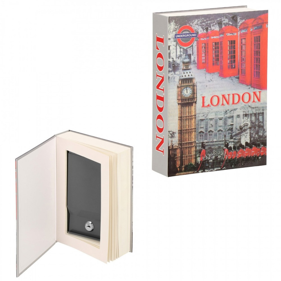 Книга-сейф для зберігання грошей і цінностей Springos HA5049, 22 x 15.5 x 4.5 см