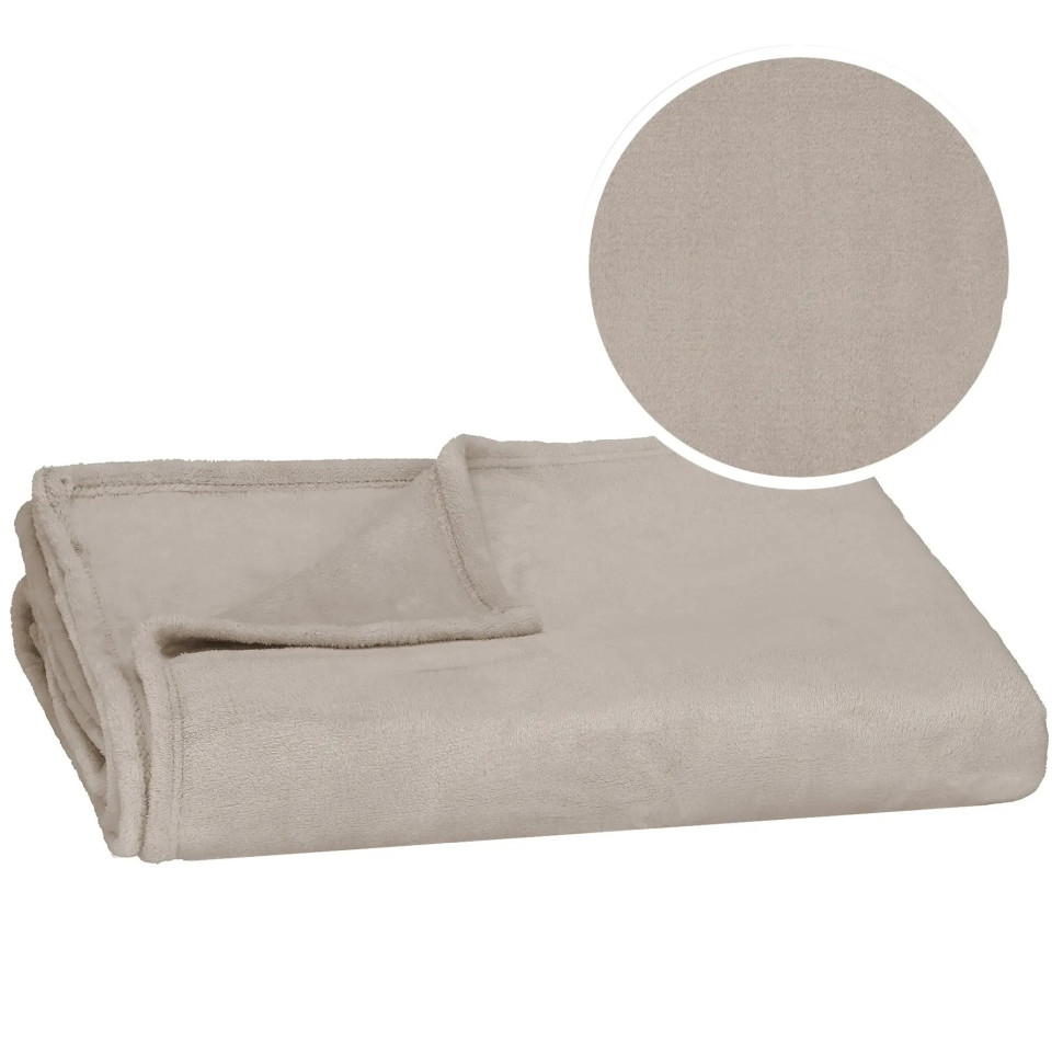 Плед-покрывало Luxurious Blanket Springos HA7204 светло-серый 150x200 см