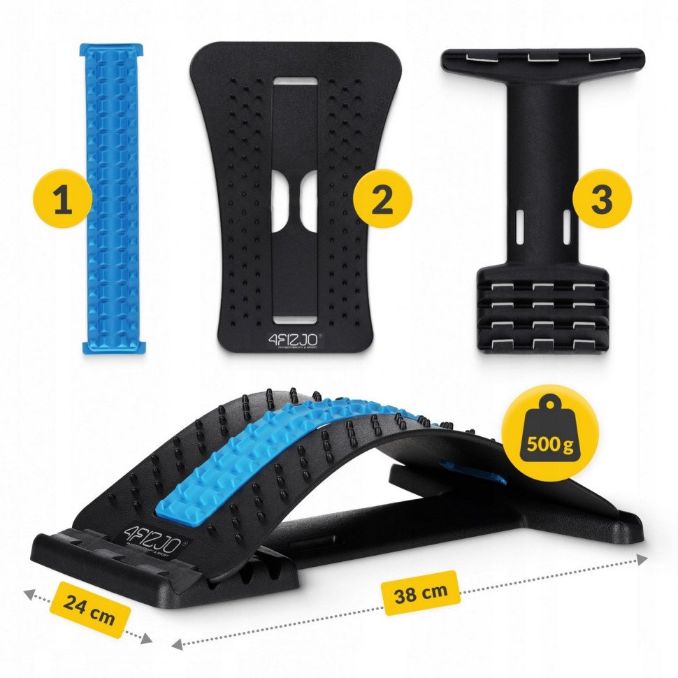 Тренажер для растяжения спины и позвоночника 4FIZJO P-5905973400305 Black/Blue 4 уровня