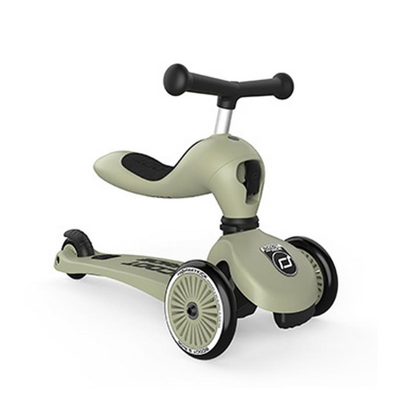 Самокат триколісний 3 в 1 Highwaykick-1 Scoot and Ride SR-160629-OLIVE оливковий, до 50 кг