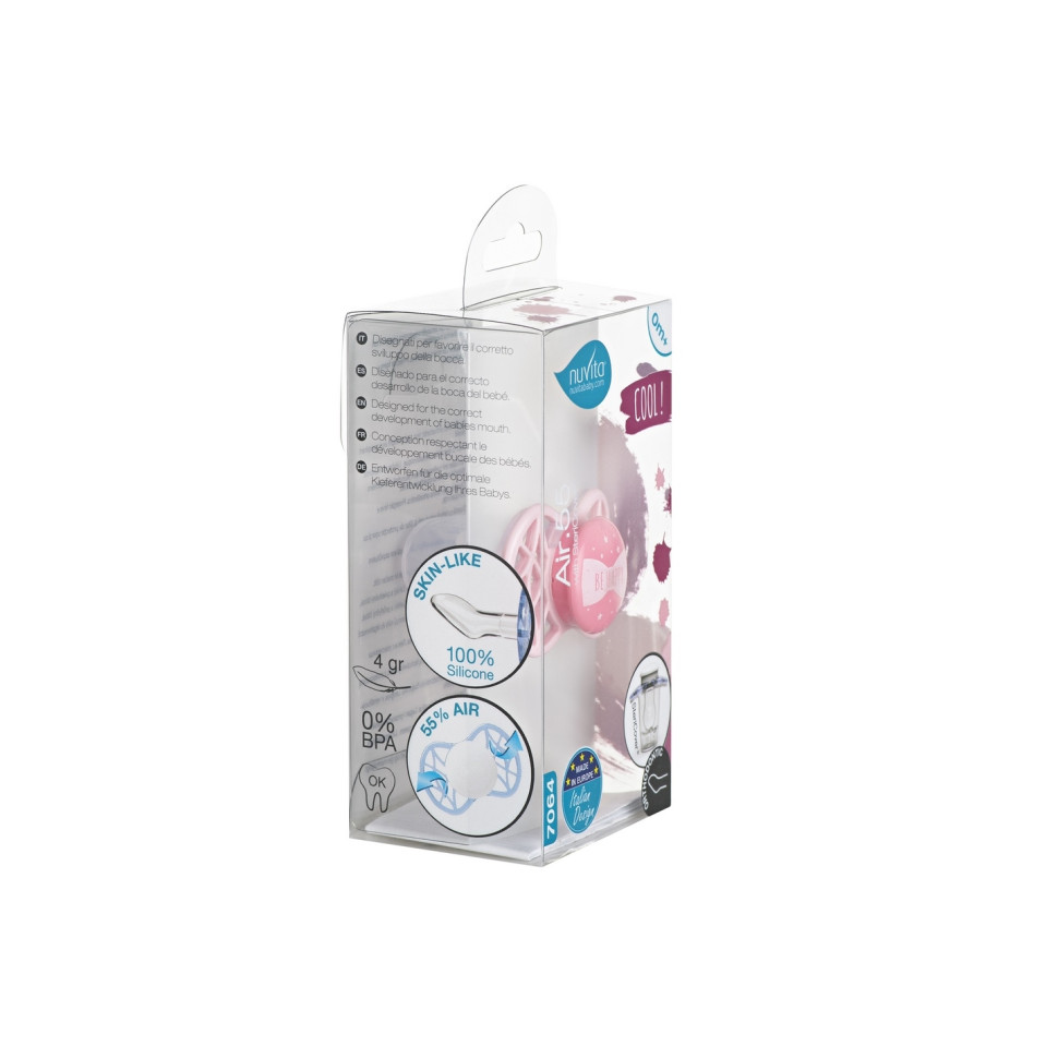 Пустышка Nuvita 7064 Air55 Cool ортодонтическая 0m+ 