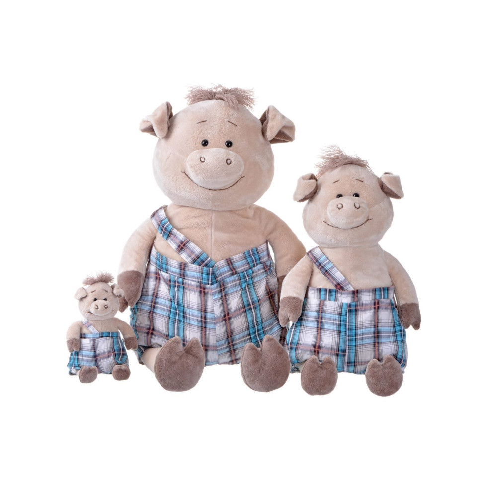 Мягкая игрушка Same Toy Свинка  в комбинезоне 45 см THT706