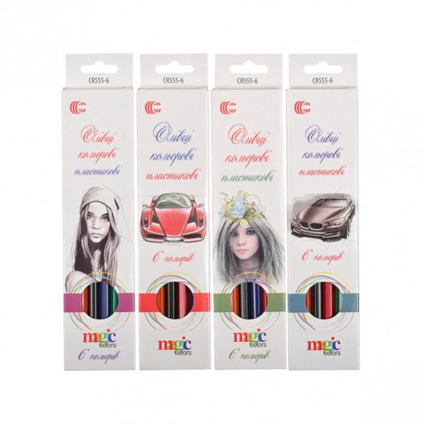 Олівці 6 кольорів COLOR-IT CR555-6 White Night 