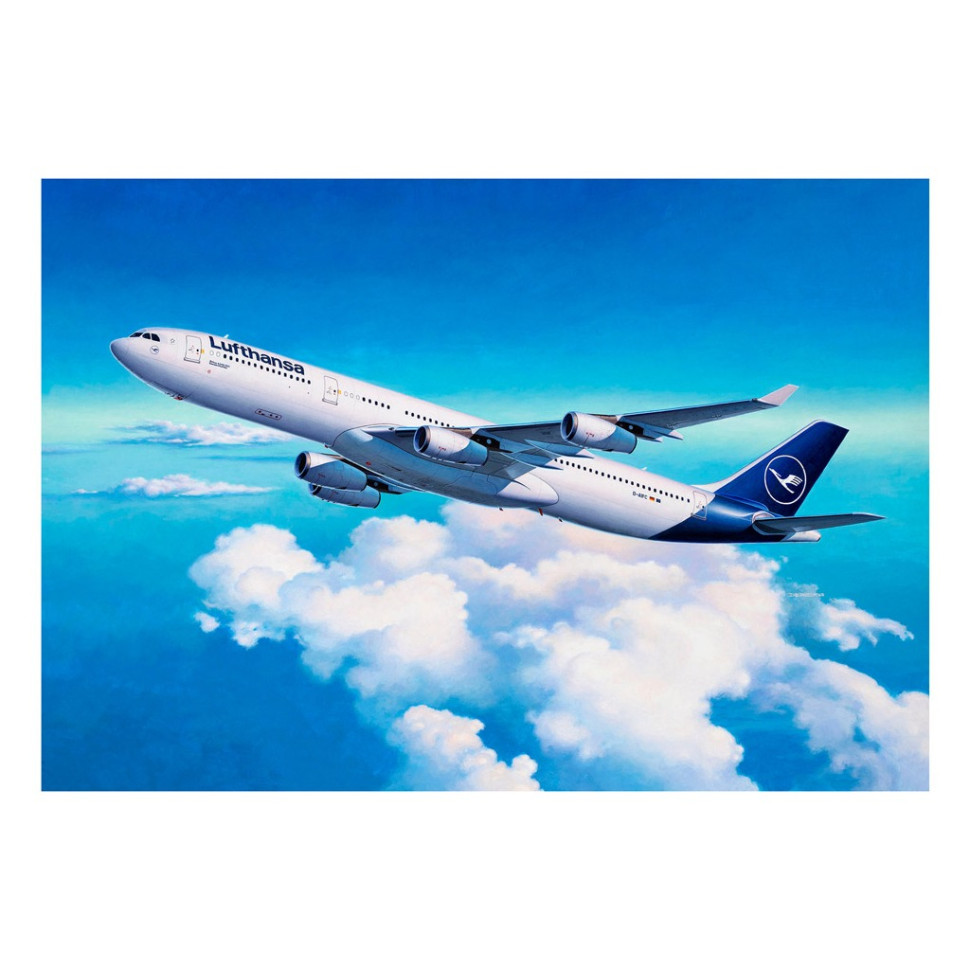 Сборная модель-копия Самолет Airbus A340-300 Lufthansa Revell RVL-03803 уровень 4, 1:144
