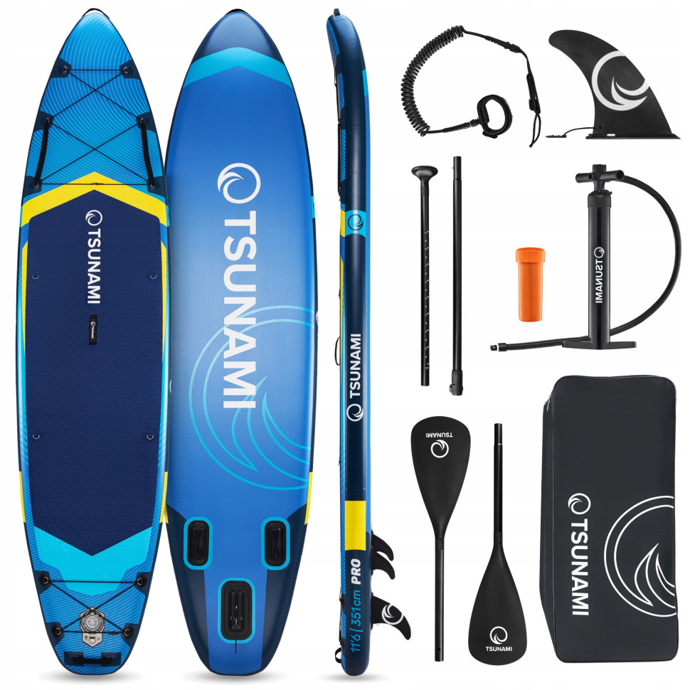 Надувная SUP доска PRO TSUNAMI P-5905973405614 с веслом 350 см