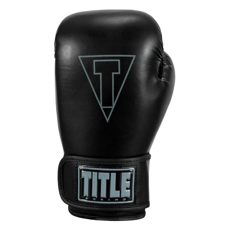 Боксерські рукавиці Boxing Vegan Gloves TITLE VGFBG 16 oz BK/BK 16 унцій (капа в комплекті)
