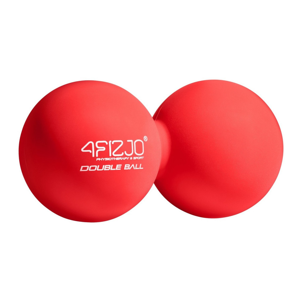 Массажный мяч двойной Lacrosse Double Ball 4FIZJO 4FJ1219, 6.5 x 13.5 см, Red