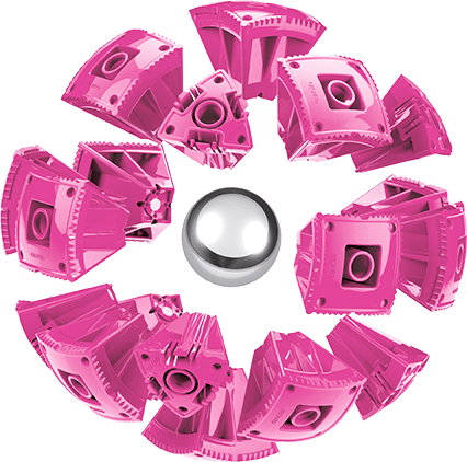 Geomag KOR Pantone Pink | Магнітний конструктор Геомаг Кор рожевий PF.800.674.00