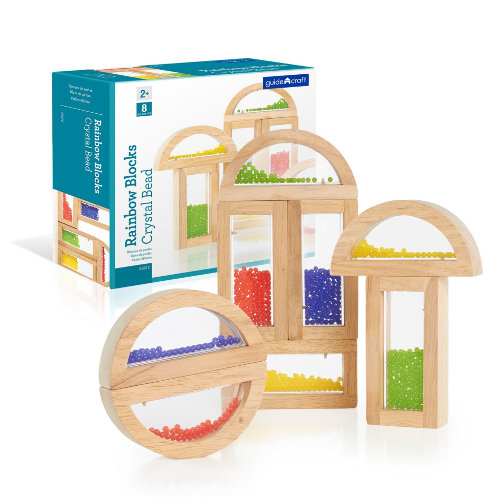 Кубики Block Play Намистини Guidecraft G3012, 14 см, 8 шт
