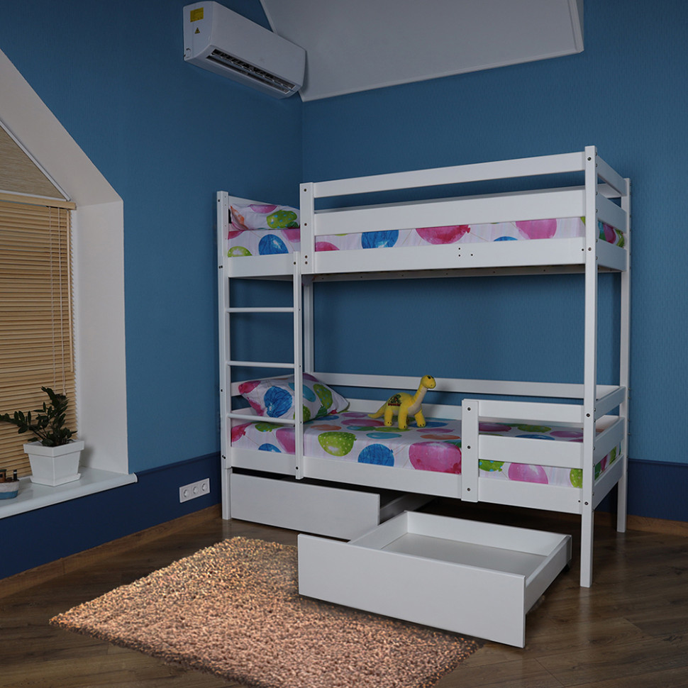 Двоярусне ліжко з ящиками SportBaby babyson 6, 80x190см