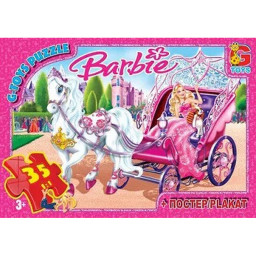 Пазл дитячий "Barbie" G-Toys BA006 постер, 35 елементів