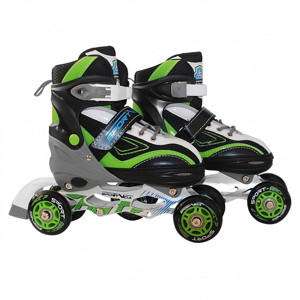 Роликовые коньки SportVida 4 в 1 SV-LG0034 размер 31-34 Black-Green-White