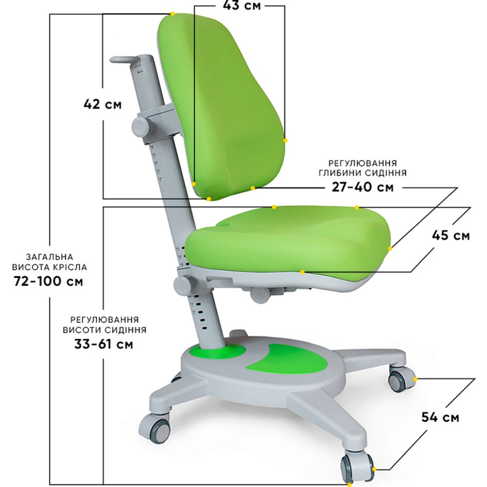 Дитяче крісло Onyx Mealux Y-110 KZ, Green