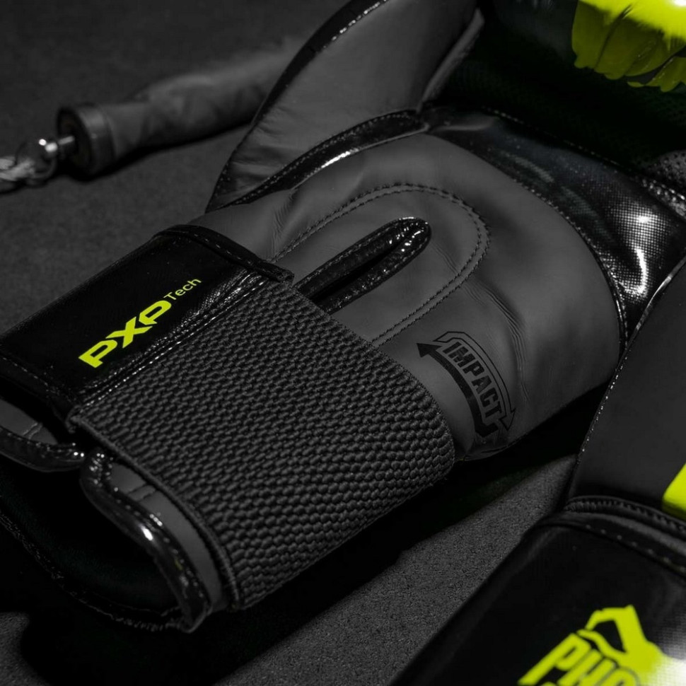 Боксерские перчатки APEX Elastic Neon Phantom PHBG2300-16 Black/Yellow 16 унций
