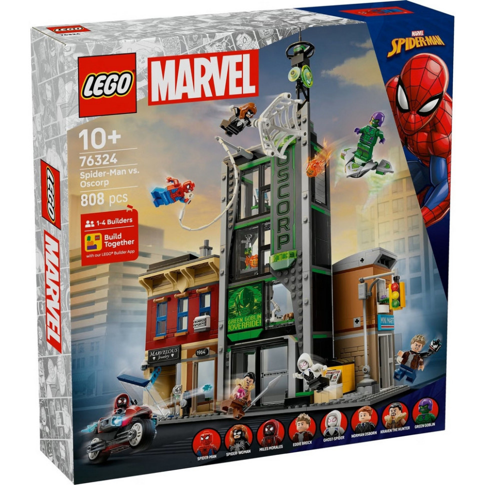 Конструктор Super Heroes Людина-павук проти Оскорпа LEGO 76324, 808 деталей