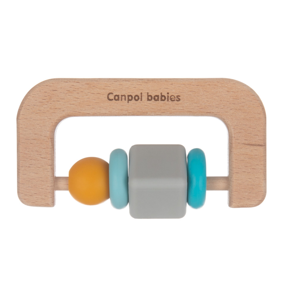 Дитяча іграшка-прорізувач Canpol babies 80/301 дерев'яно-силіконова