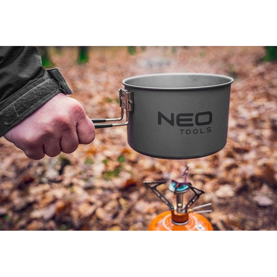 Набір туристичного посуду 3 в 1 Neo Tools 63-145 чайник, каструля, сковорода