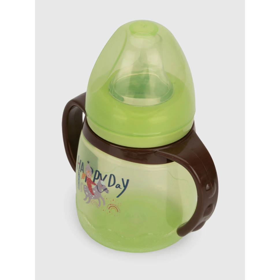 Поїльник з силіконовим носиком Mega Zayka MGZ-0314(Green) 180 мл