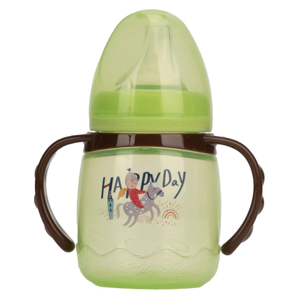 Поїльник з силіконовим носиком Mega Zayka MGZ-0314(Green) 180 мл