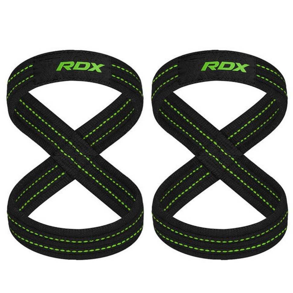 Силові ремені Gym Lifting 8 Figure Straps RDX Inc Limited WAC-W8AGN-M, Green, M