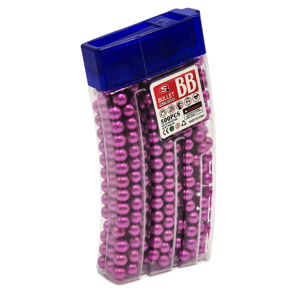 Пульки для детского оружия Bambi TD2023133(Violet) пластик 6 мм, 500 шт