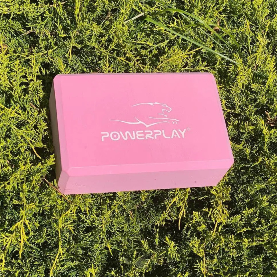 Блоки для йоги Yoga Brick PowerPlay PP_4006_Pink_2in, EVA, Розовые, 2 шт