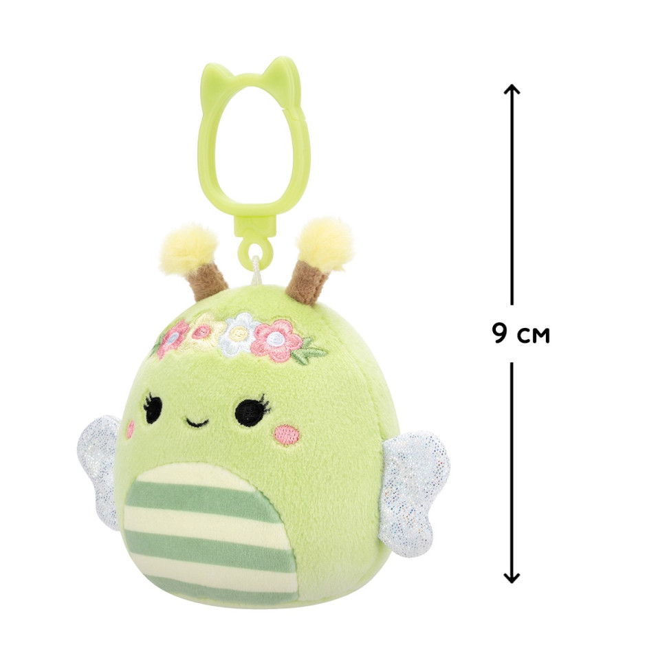 М'яка іграшка на кліпсі Бджілка Сібіл Squishmallows SQCP00460, 9 см 