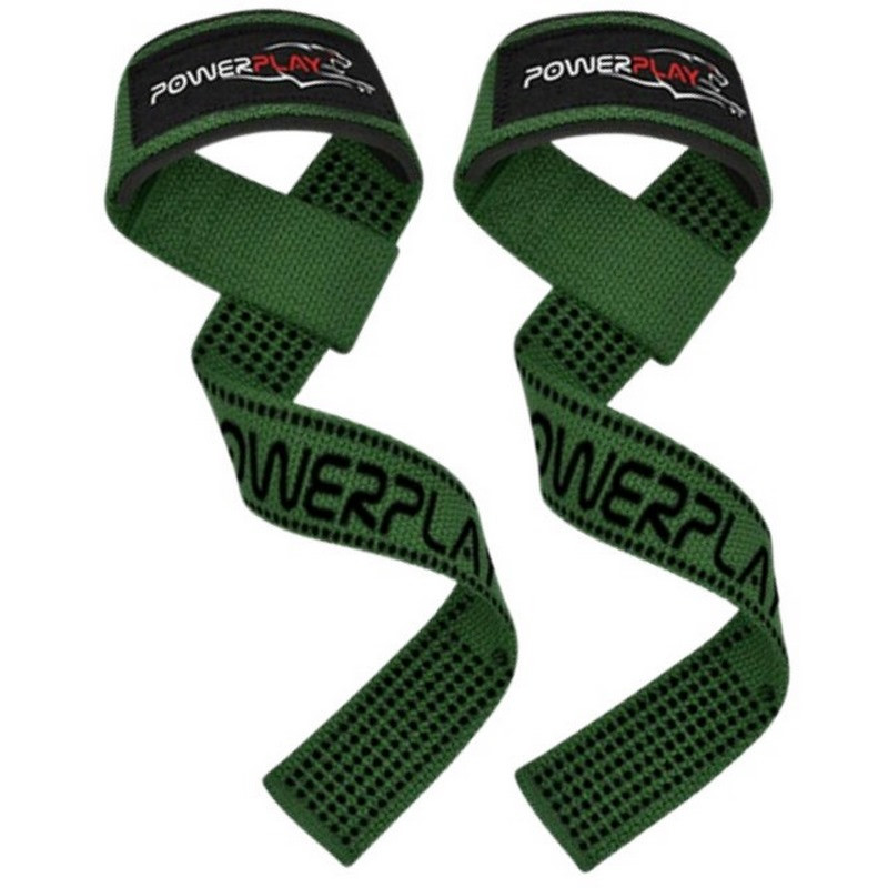 Лямки для тяги 7064 Lifting Gym Straps PowerPlay PP_7064_Green, Зелені