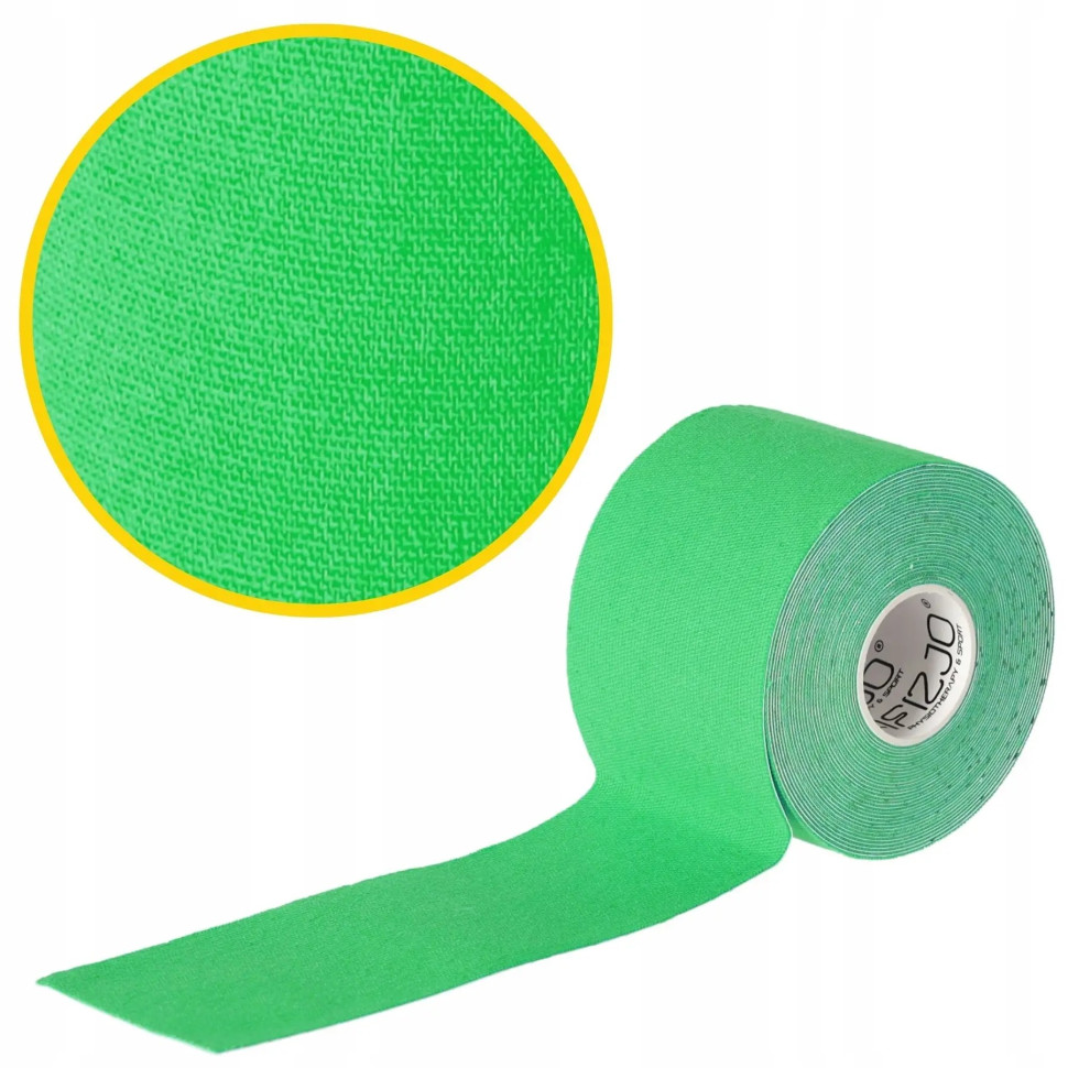 Лента кинезиологическая (кинезио тейп) 4FIZJO 4FJ0543 Green 5 см 5 м