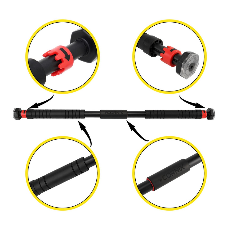 Турник раздвижной Cornix XR-0282 Black/Red, размер 100 х 150 см
