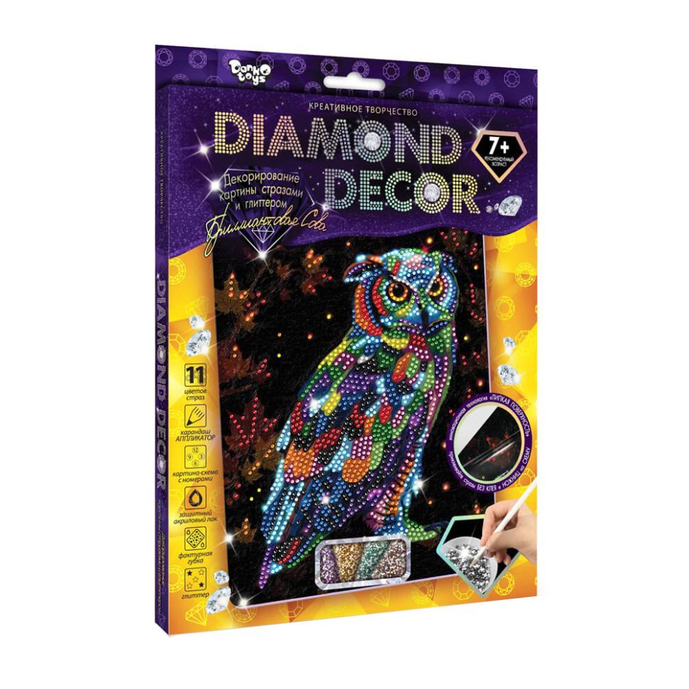 Набор креативного творчества Бриллиантовая сова Danko Toys DD-01-09 