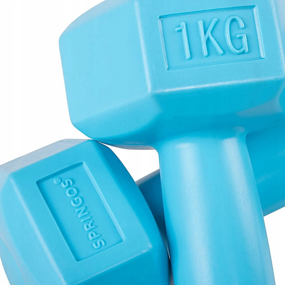 Гантели литые Hex Springos FA1030, 2 x 1 кг 