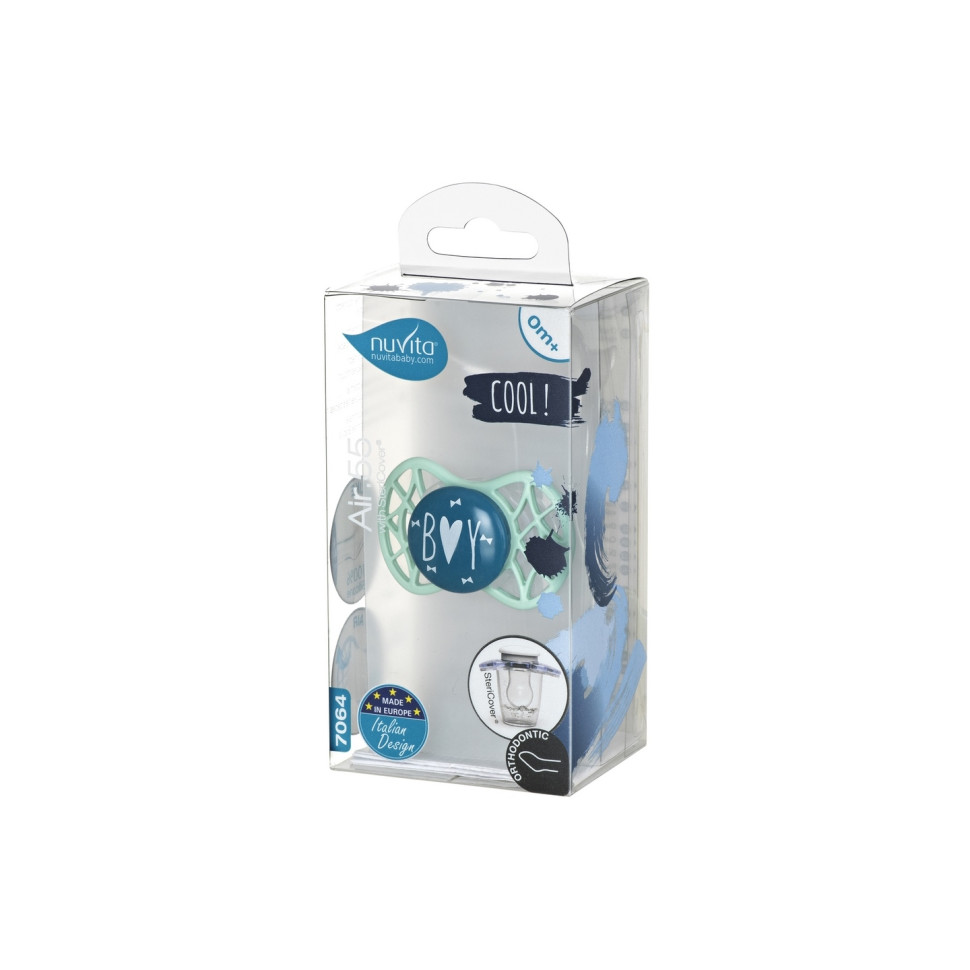 Пустышка Nuvita 7064 Air55 Cool ортодонтическая 0m+ 