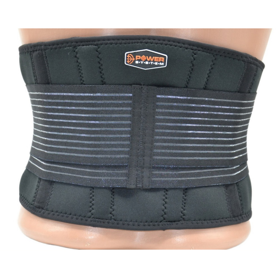 Пояс-корсет для поддержки спины Power System PS-6014_S/M_Black, S/M