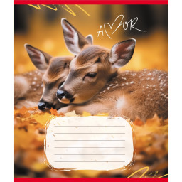 Тетрадь ученическая "Животные" Leader 012-500394K-4 в клетку, 12 листов (959050)