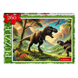Пазл классический "Динозавры" Danko Toys С260-14-09, 260 элементов