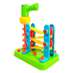 Детский конструктор Горка-зигзаг Edu-Toys JS021 с инструментами 